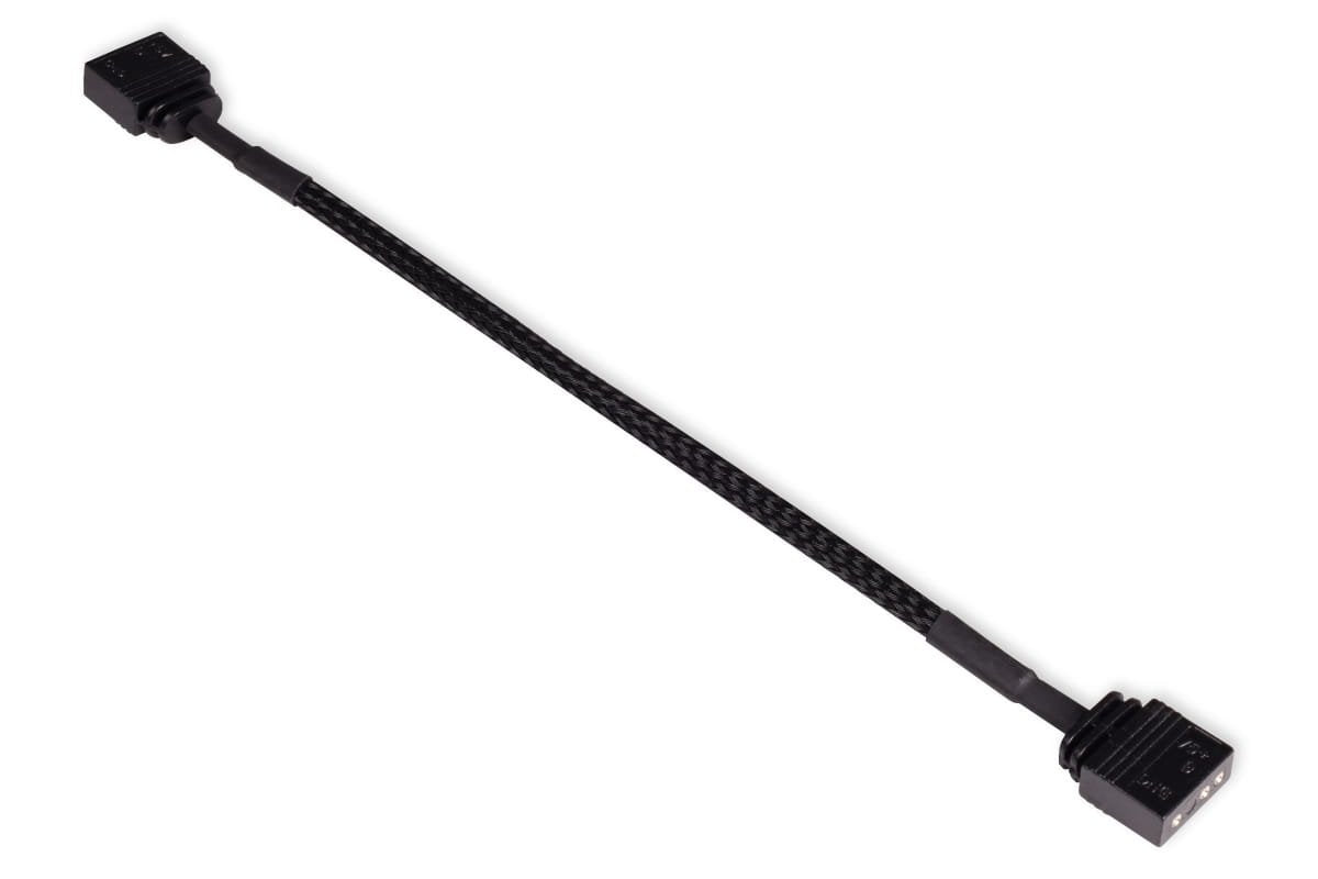 Cable De Extensión Alphacool Argb De 3 Pines A 3 Pines, 15 Cm Negro, Conector Incluido 18701