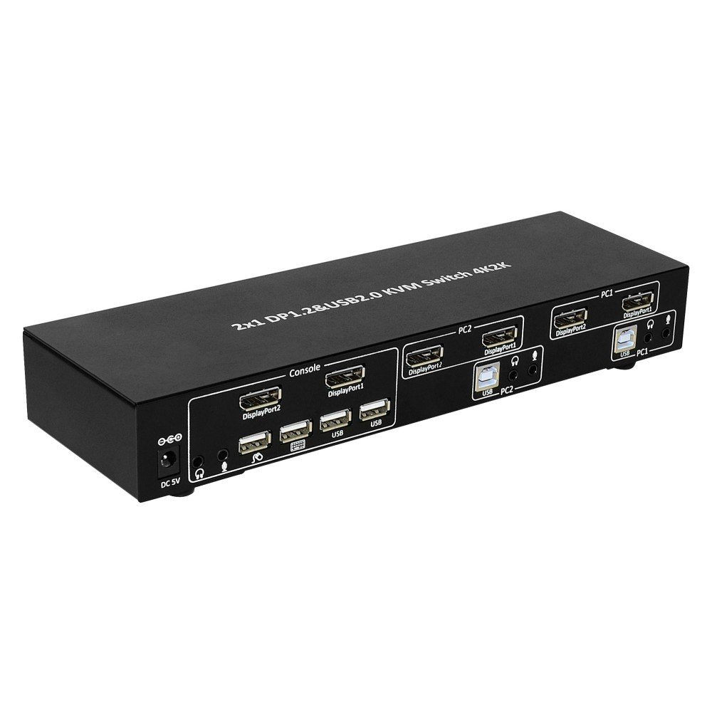 Techly Kvm Switch, 4 Port, Display Port 1.2