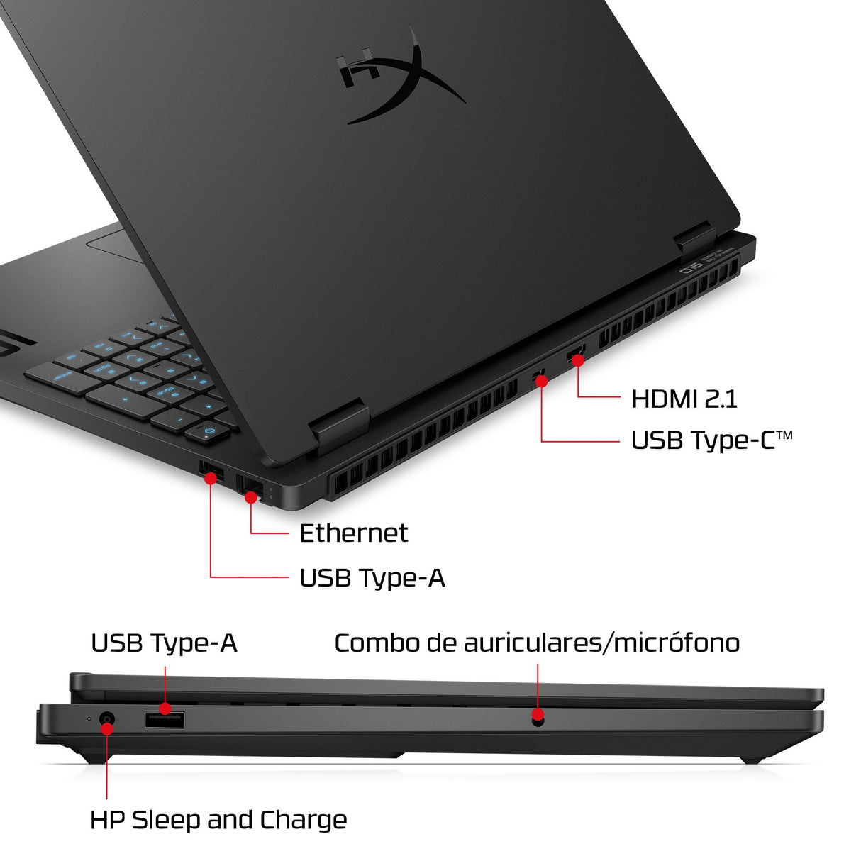 EAN 821844741764 - HP HyperX OMEN 15 inch Gaming Laptop PC 15-ga0004ns Intel® Core™ i7 i7-14650HX 38,9 cm (15.3") 2K 24 GB DD imagen 5
