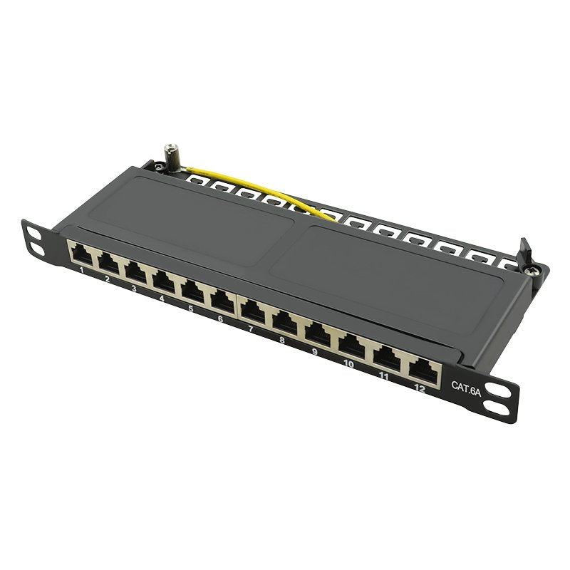 Patchpannel 10" 12 Port Cat6a Stp Negro 0.5 He Logilink