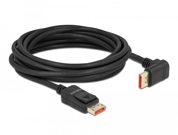 Delock Displayport Cable Macho Gerade A Macho 90° Oben Angular 5 M