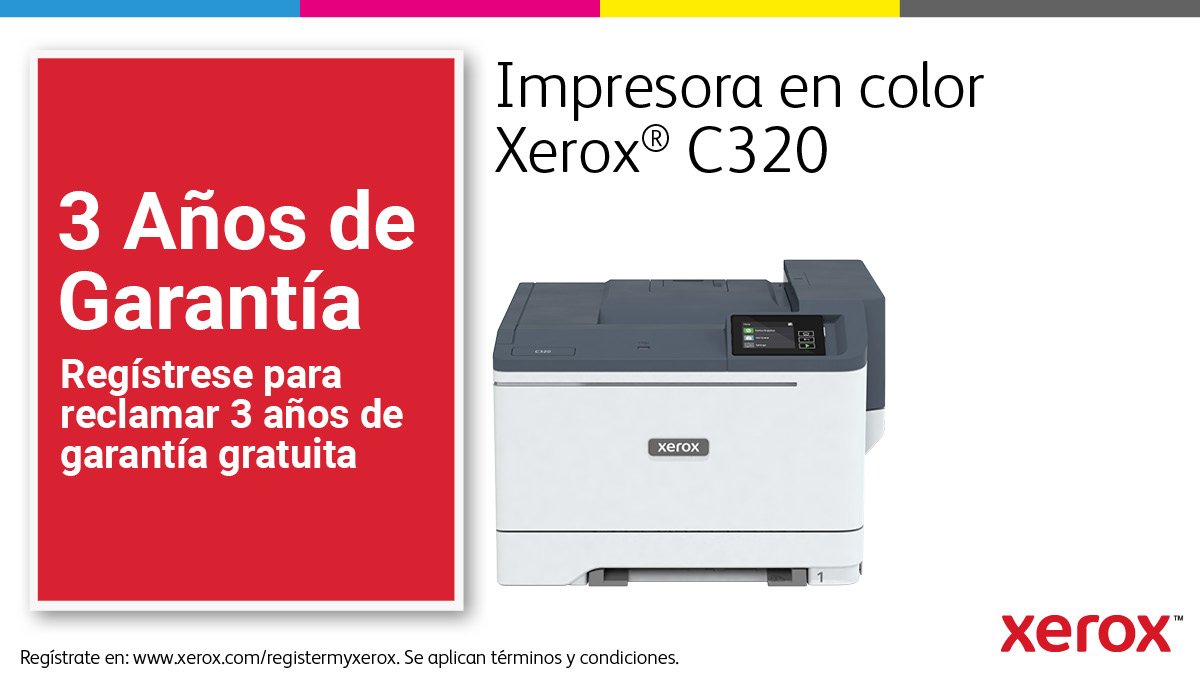 Xerox C320v_dni Impresora Color A Dos Caras Laser A4/Legal 1200 X 1200 Ppp Hasta 33 Ppm (Mono) / Hasta 33 Ppm (Color) Capacidad: 250 Hojas Gigabit Lan Wi-Fi(N) Usb 2.0 Usb Programa De Devolución Green World Alliance