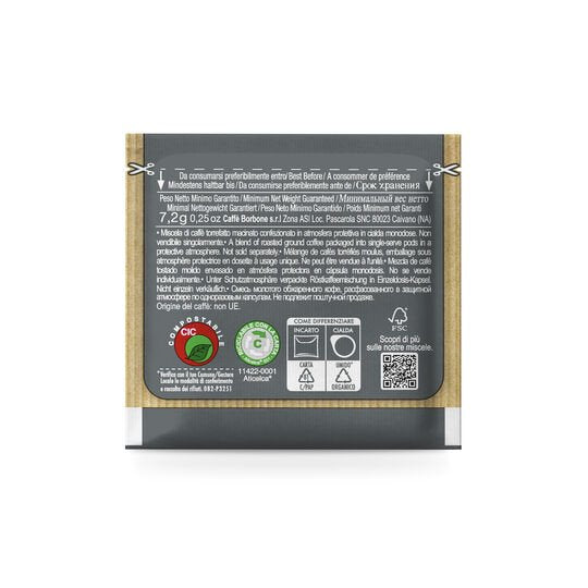 Caffè Borbone Miscela Nera 44mm Ese System Kaffee Pads 100 Piezas A 7,2 G