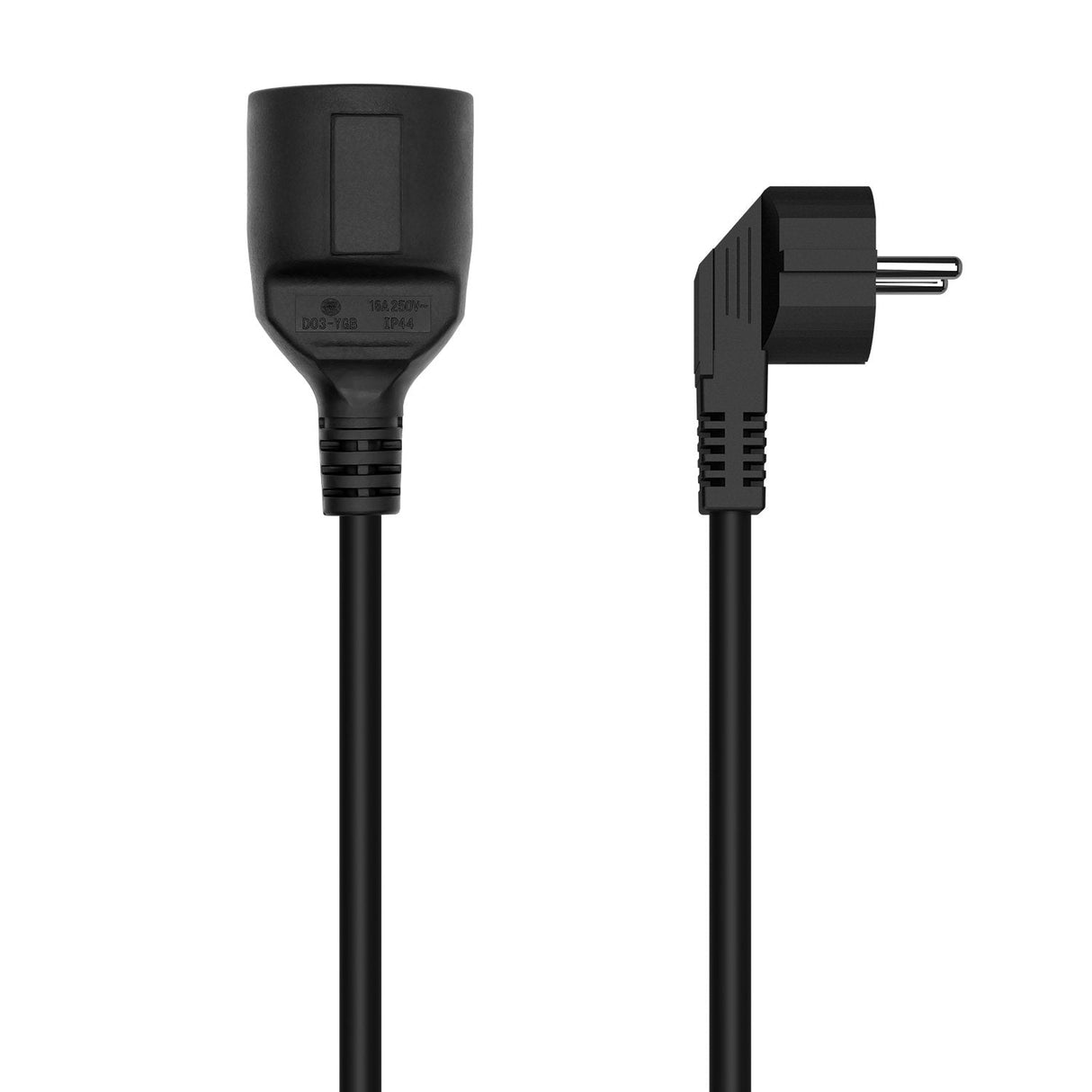 Aisens Cable Alargador De Alimentacion Schuko - Cee7/M-Cee7/H - 10m - Negro