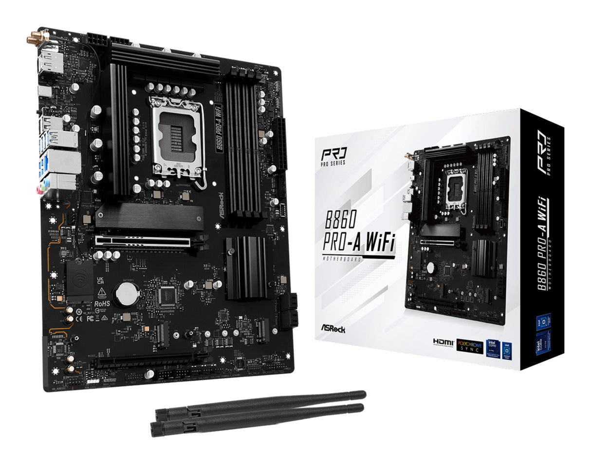 EAN 4711581490253 - Asrock B860 Pro-A WiFi Intel B860 LGA 1851 (Socket V1) ATX imagen 1