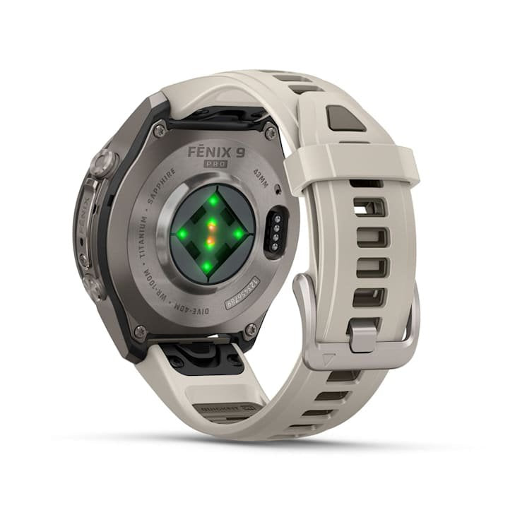Garmin Fenix 9 Pro Titanio Con Correa De Silicona En Blanco Smartwatch 43mm