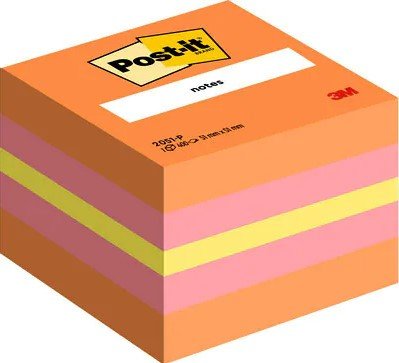 Post-It Cubo De 400 Notas Adhesivas Reposicionables - Forma Cuadrada - 51x51mm - Colores Surtidos