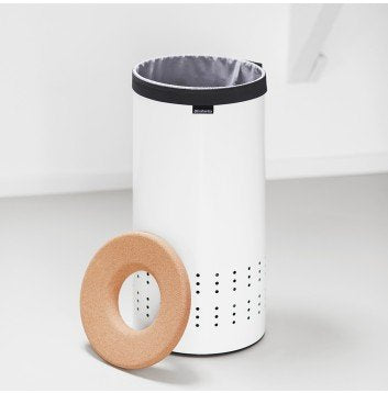 Papelera Brabantia, 35 L Corcho/Blanco