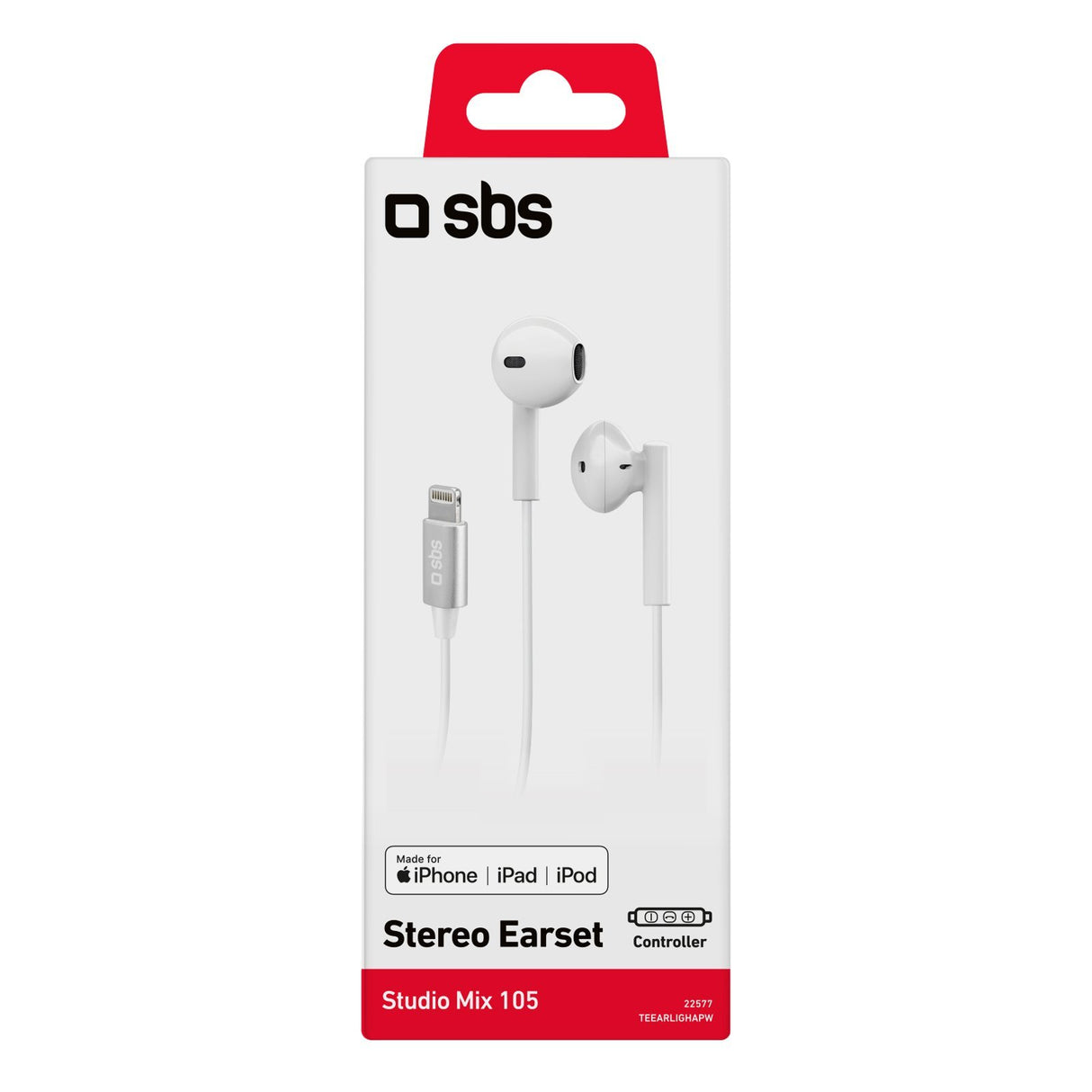 EAN 8018417422577 - SBS Studio Mix 105 Auriculares Alámbrico Dentro de oído Llamadas/Música Blanco imagen 3