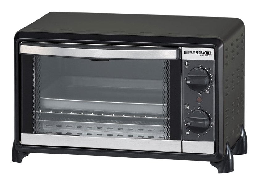 Horno Eléctrico Rommelsbacher Bg950 10 L 950 W Negro, Mini Horno Negro, Horno Eléctrico, 10 L, 950 W, 10 L, 950 W, 80 - 230 °C, Minorista