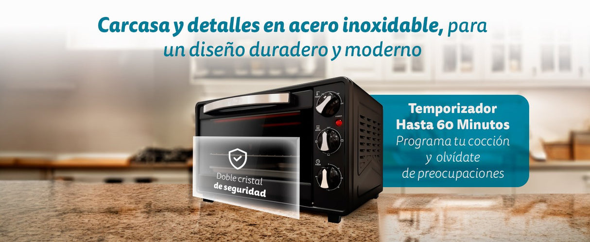 Horno De Sobremesa Grunkel Hr-23hn 1600w Capacidad 23l