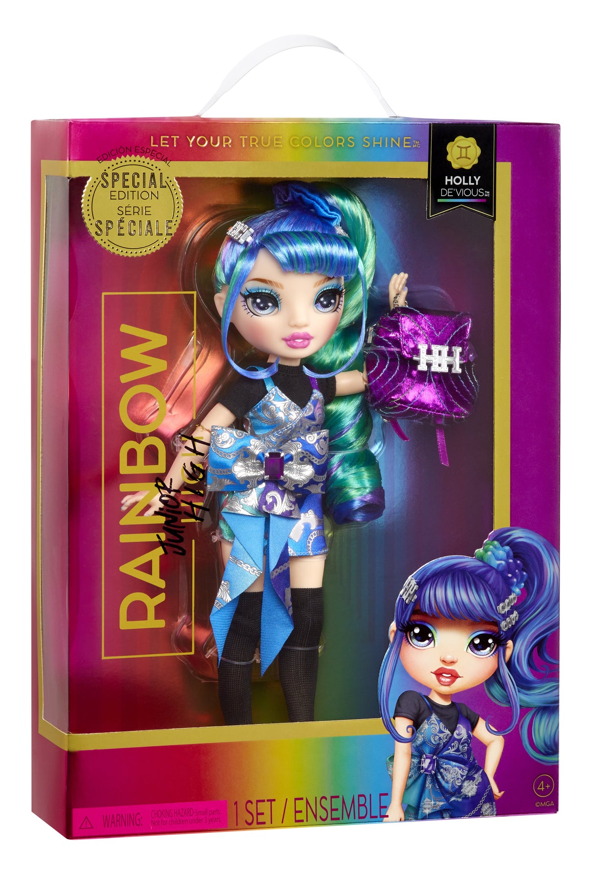 EAN 0035051590439 - Rainbow High Junior High Special Edition Doll- Holly De'Vious (Blue) imagen 11