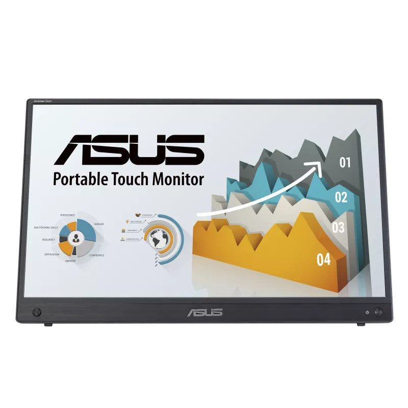 Asus Zenscreen Touch Mb16amtr Portable Monitor 15.6" Ips Fhd Wled 16:9 60hz 250cd M2 5ms Hdmi Usb-C 2x1w Speakers Black+Dark Gray