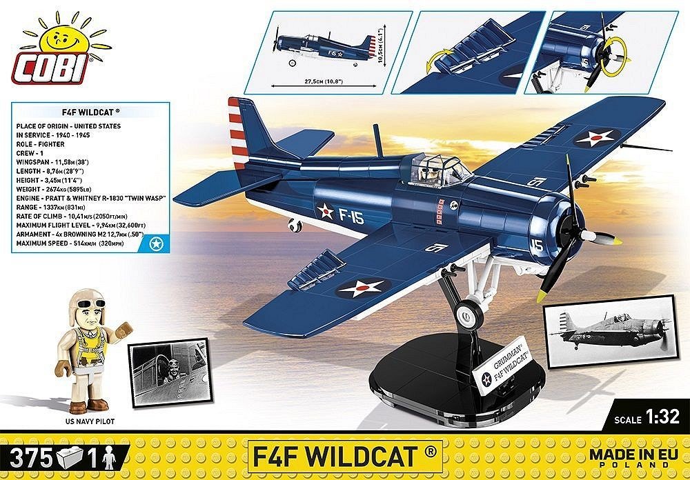 EAN 5902251057312 - COBI F4F Wildcat - Northrop Grumman imagen 8