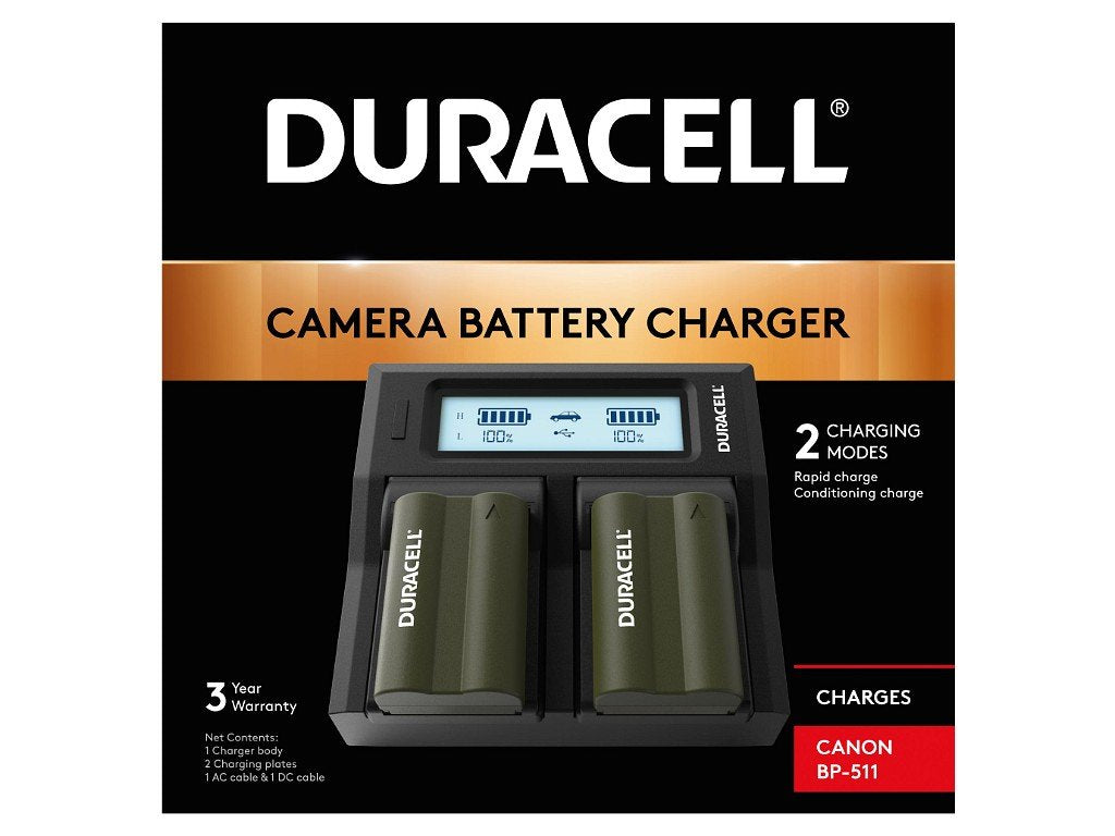 Duracell Duracell Dual Dslr Batería Charger Para For Canon Bp-511 Drc6101