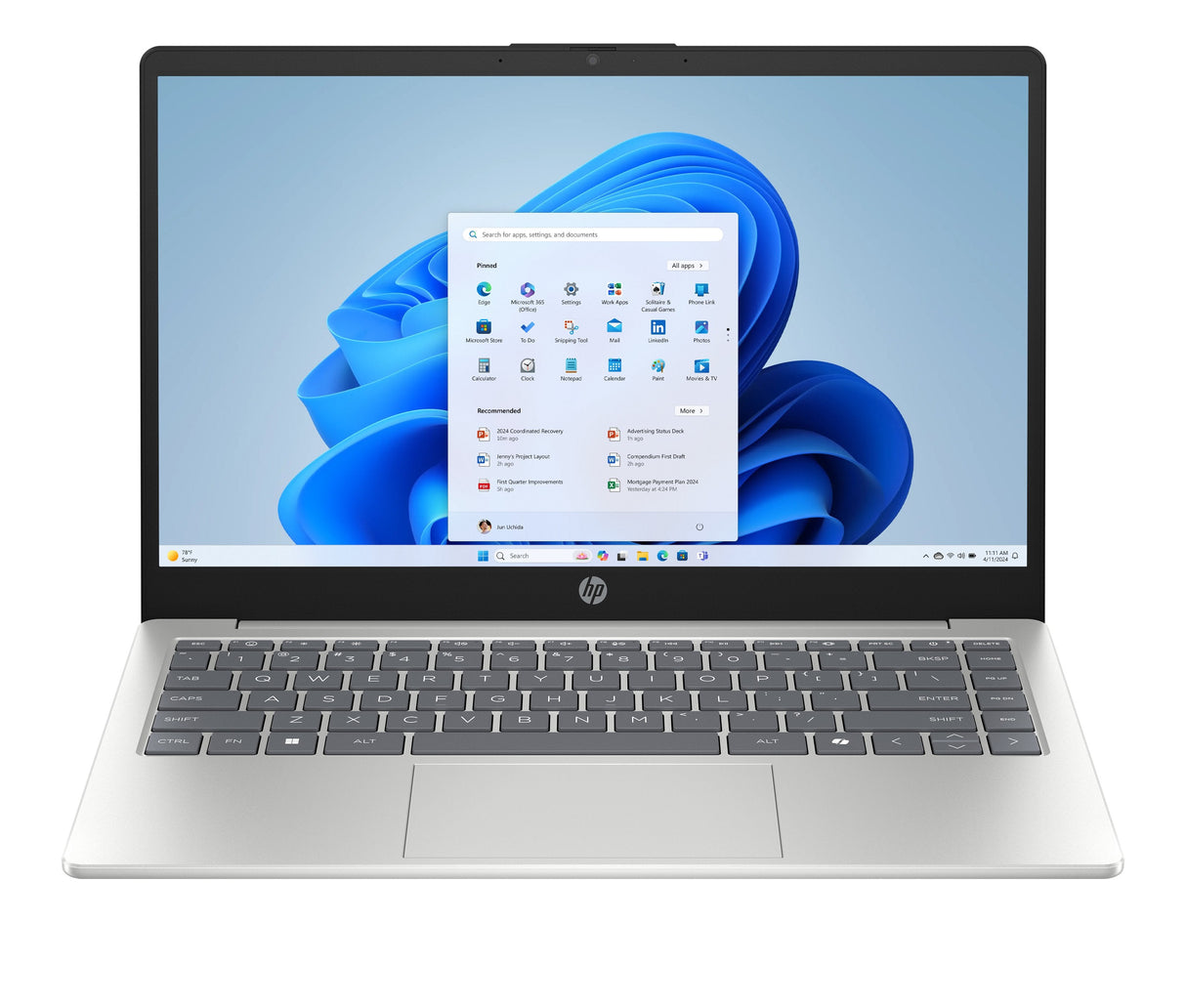 Hp Ai Laptop 14-Hc0000ns Ai Pc Intel Core Ultra 7 255u / Hasta 5.2 Ghz Win 11 Home Intel Graphics 16 Gb Ram 1 Tb Ssd Nvme 14" Ips 1920 X 1080 (Full Hd) Wi-Fi 6 Bluetooth Plata Natural Gris Suave (Teclado) Kbd: Español
