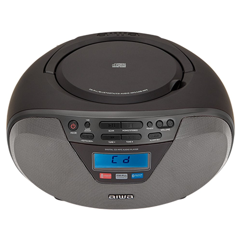 Radio Cd Portátil Aiwa Bbtu 400bk 6w Rms Usb Bluetooth