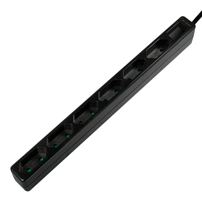 Regleta Logilink Outlet Strip Euro Sockets Black