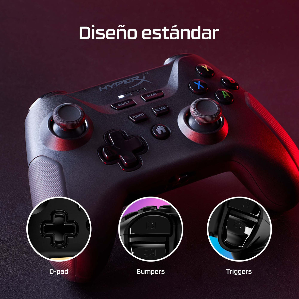 EAN 196188708859 - HyperX Clutch - Wireless Gaming Controller (Black) - Mobile, PC USB Gamepad Android imagen 13