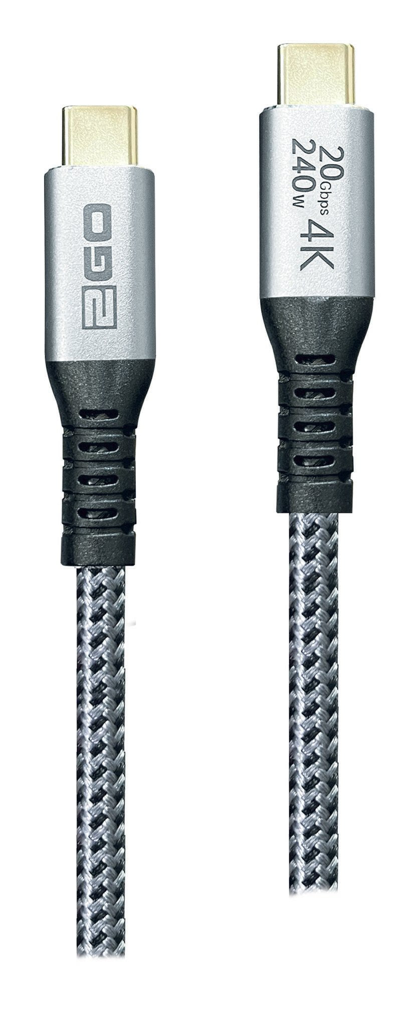 2go 797514 Cable Usb 1,2 M Usb 3.2 Gen 2x2 Usb C Negro, Plata