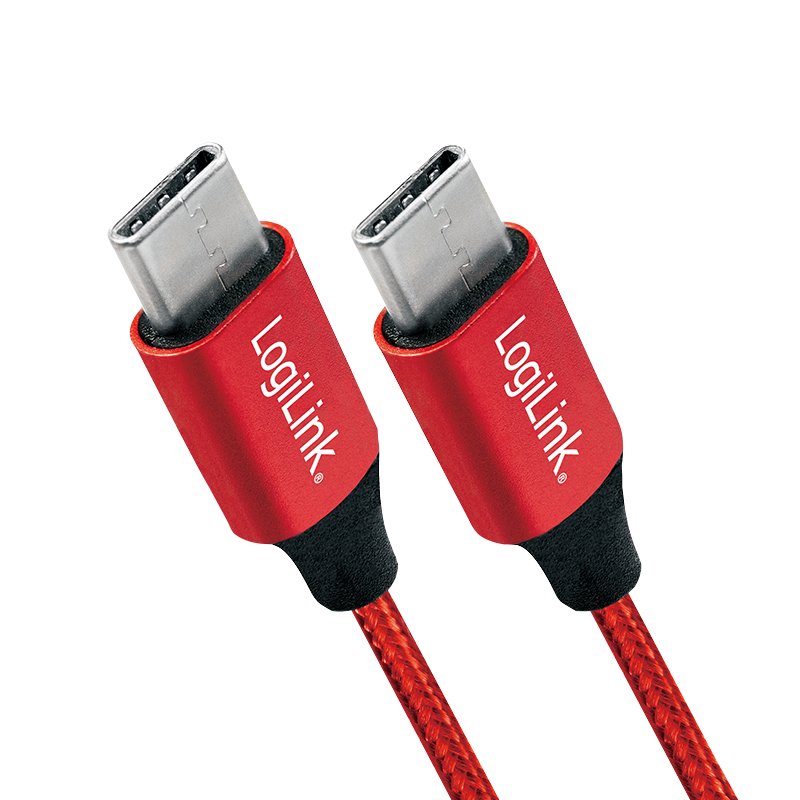 Logilink Cu0155 Cable Usb 0,3 M 2.0 Usb C Negro, Rojo