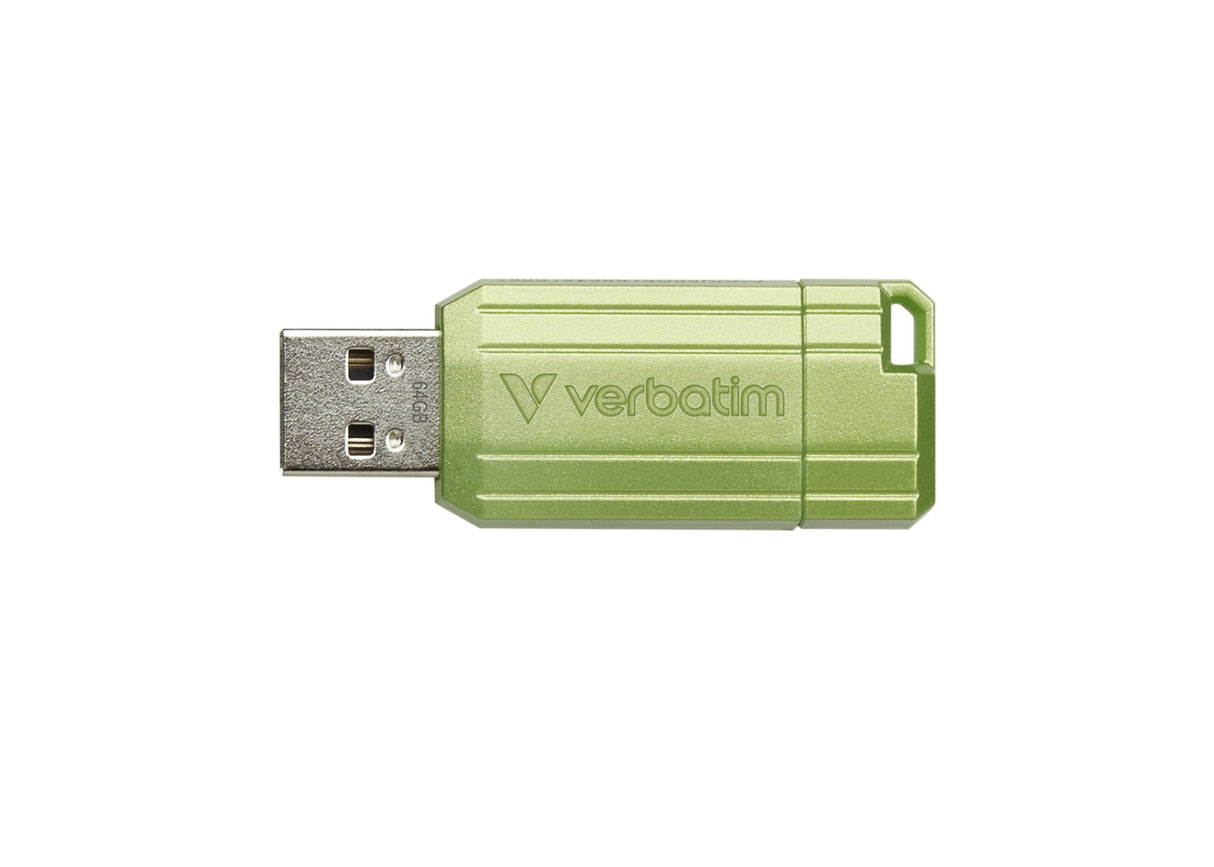 Usb-Mick 64gb Verbatim 2.0 Pin Mripe Eucalyptus Verde