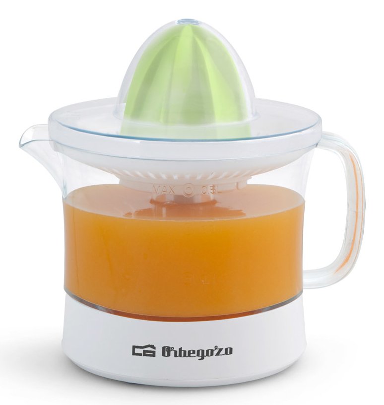 Exprimidor Orbegozo Ep 1510 25w Capacidad 0.5l Incluye 2 Conos Rotación Bidireccional Accesorios Lavables En Lavavajillas