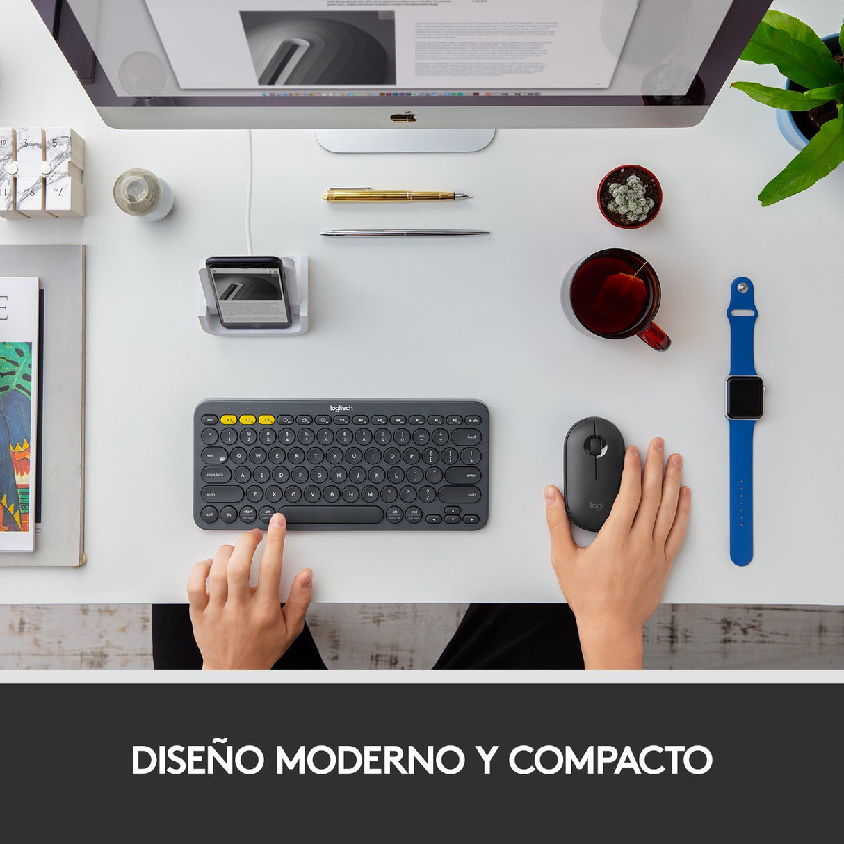 EAN 5099206085671 - Logitech 910-005718 ratón Oficina Ambidextro RF Wireless + Bluetooth Óptico 1000 DPI imagen 10