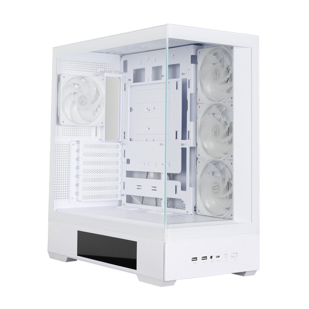 Caja Pc Zalman P40 Ds Atx 4 Xvent 120mm Argb 2xusb 3.0 Blanco S/N Fuente