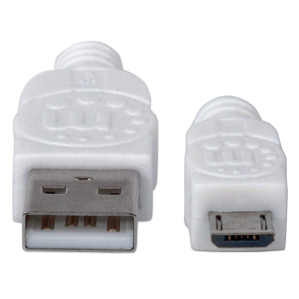 Manhattan Cable Usb Micro-B De Alta Velocidad Usb 2.0, A Macho/ Micro-B Macho, 480 Mbps, 1.8 M, Blanco