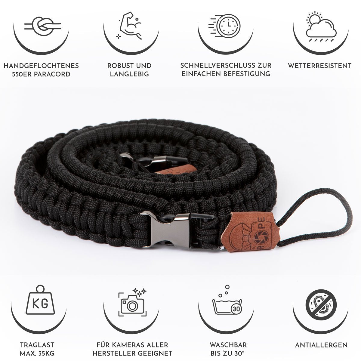 C-Rope The Traveler Correa Cámara Digital Nylon Negro