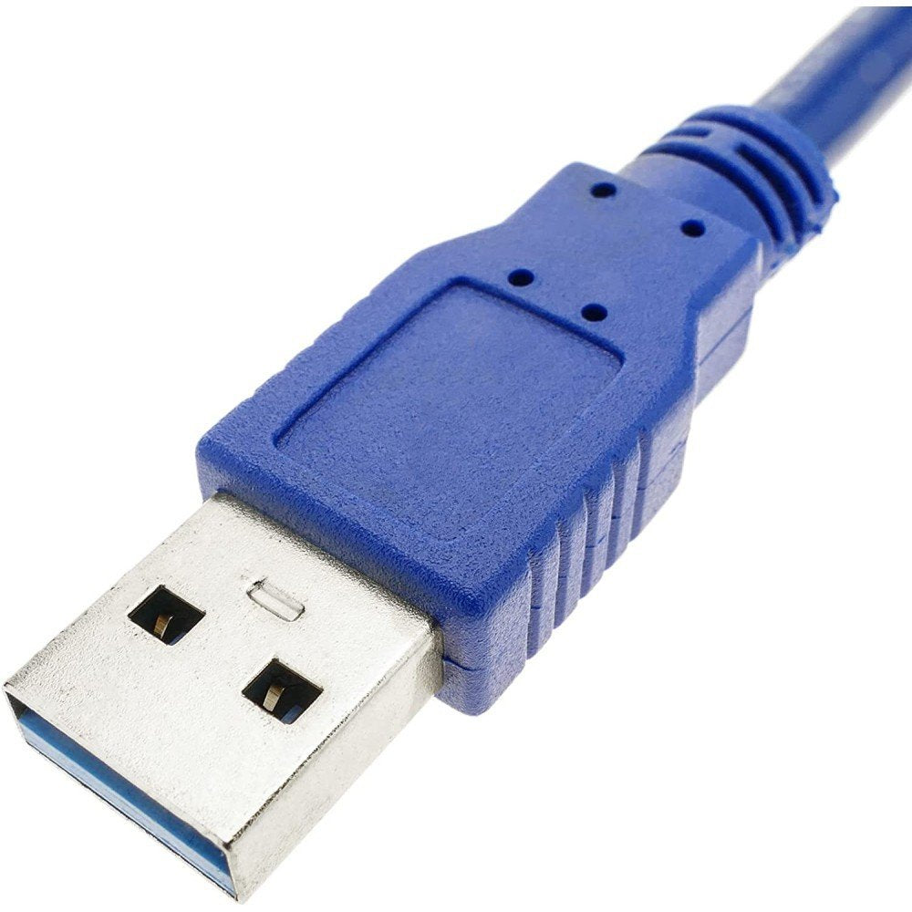 Techly 0.5m Usb 3.0 Ab M/M Cable Usb 0,5 M 3.2 Gen 1 (3.1 Gen 1) Usb A Usb B Azul