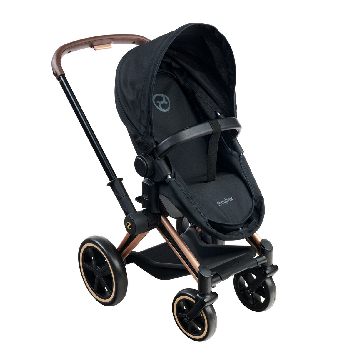 Simba-Dickie Mon Grand Poupon 36-42cm Cybex Puppenwagen (Negro/Roségold) 9000142070