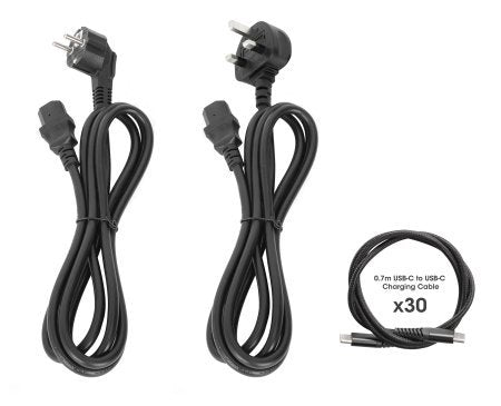 Manhattan 30-Port Usb-C Ladeschrank A Rollen 30w Pro Port
