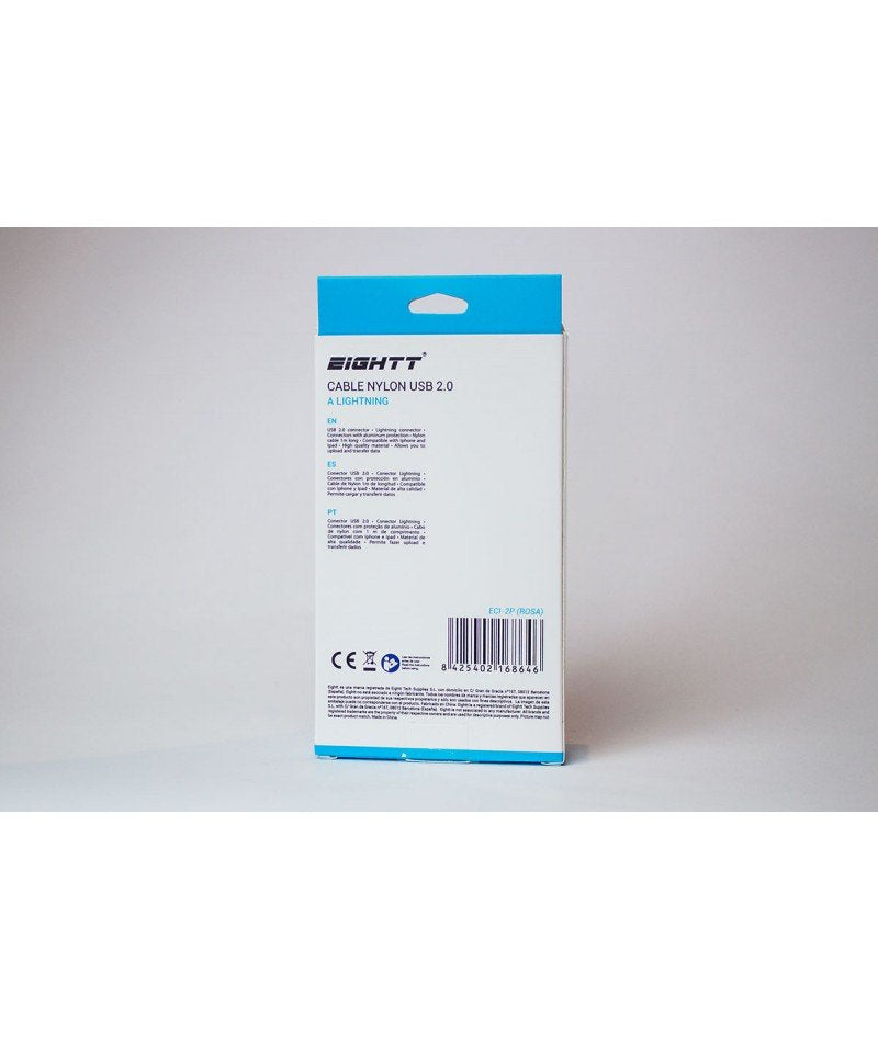 EAN 8425402168646 - Eightt ECI-2P cable de conector Lightning 1 m Rosa imagen 2