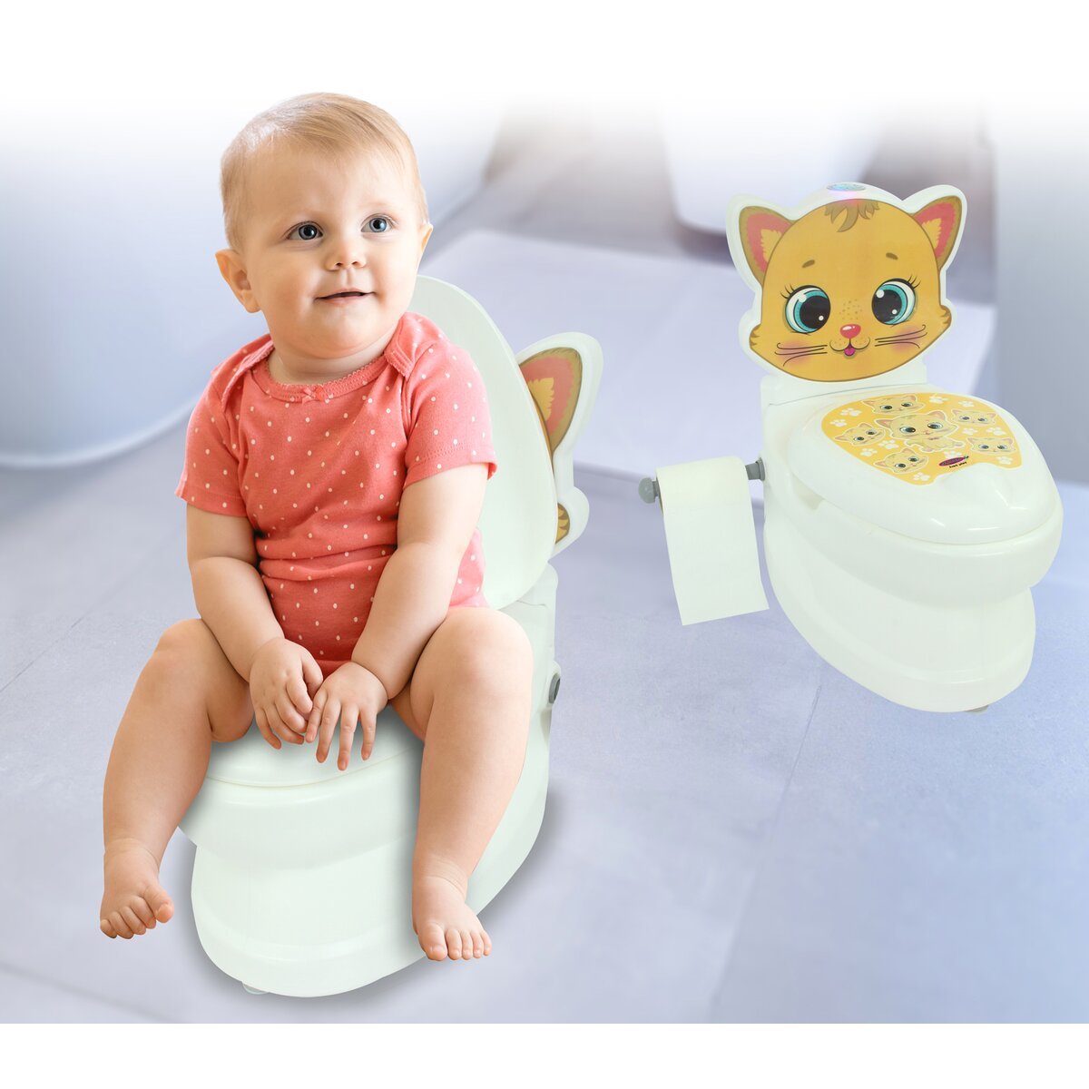 Jamara Bay Recipientes Pequeños Katze 21,5cm Altura Del Asiento Max.25kg Blanco