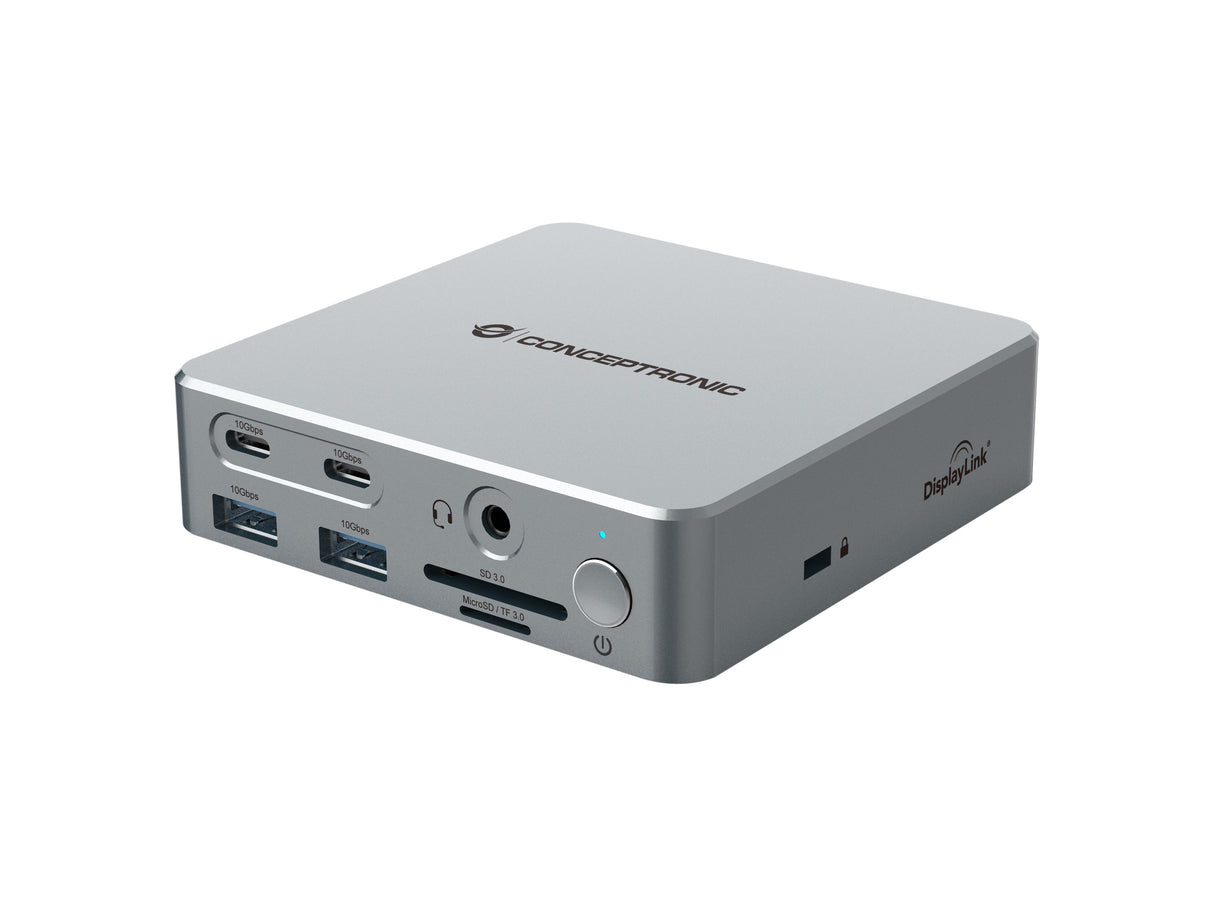 EAN 4015867236611 - Conceptronic DONN25G base para portátil y replicador de puertos Alámbrico USB 3.2 Gen 2 (3.1 Gen 2) Type- imagen 2