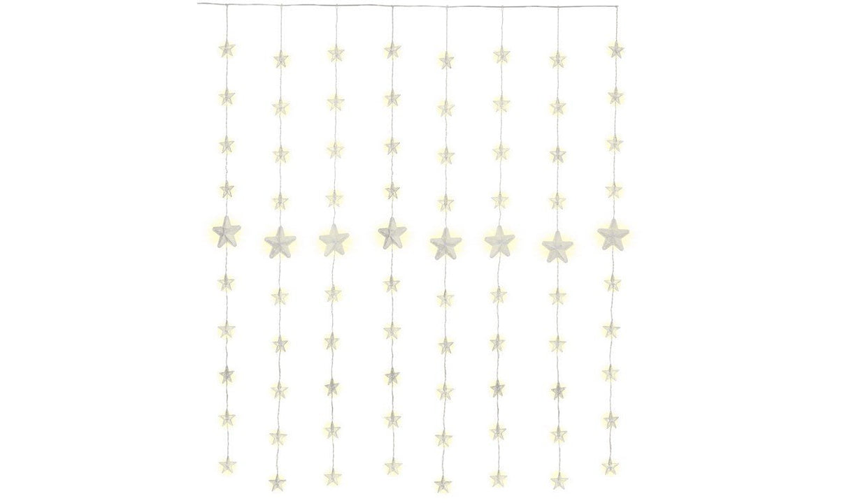 Cortina De Estrellas Con 80 Led
Con Mando A Distancia, Función Temporizador, 8 Modos De Luz, Dimmer Y Transformador Externo De 3