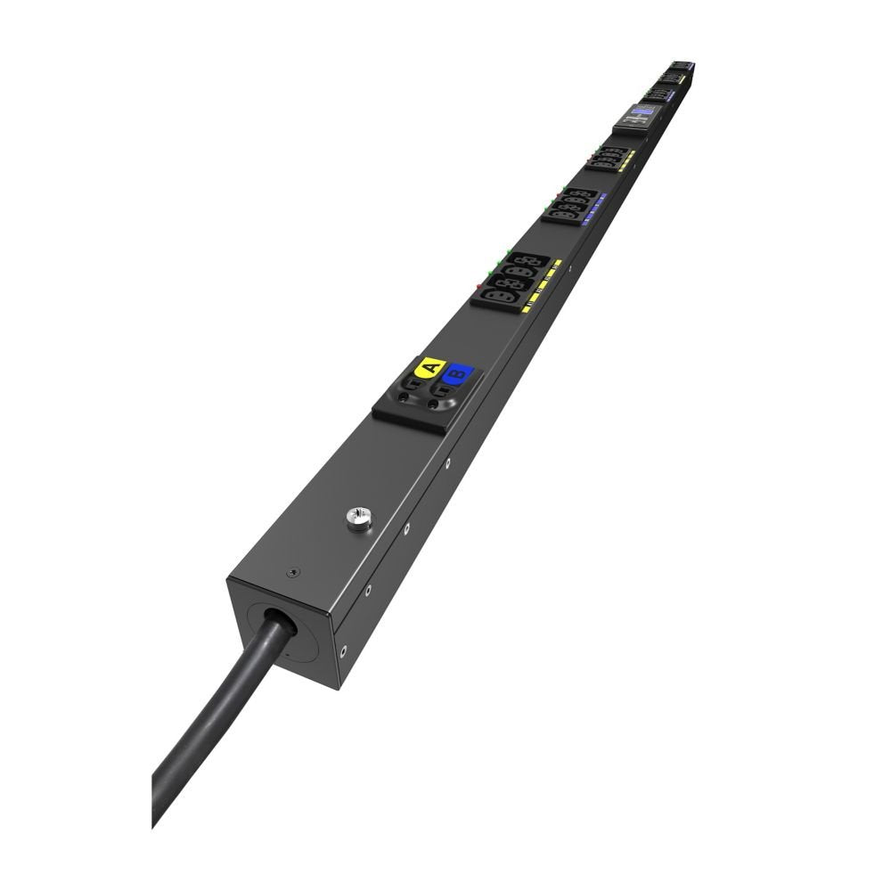 Eaton Managed Rack Pdu Evmaf132a G4 Unidad De Distribución De Potencia (Montaje En Bastidor) Ca 200-240 V 7400 Vatios 1 Fase Input: Iec 60309 32a Conectores De Salida: 24 (12 X Iec 60320 12 De Iec 60320 C39) 0u 3 M Cable Negro