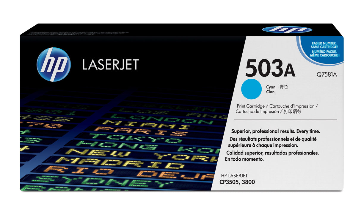 EAN 8291606974068 - HP 503A Cyan Original LaserJet Toner Cartridge cartucho de tóner 1 pieza(s) imagen 1