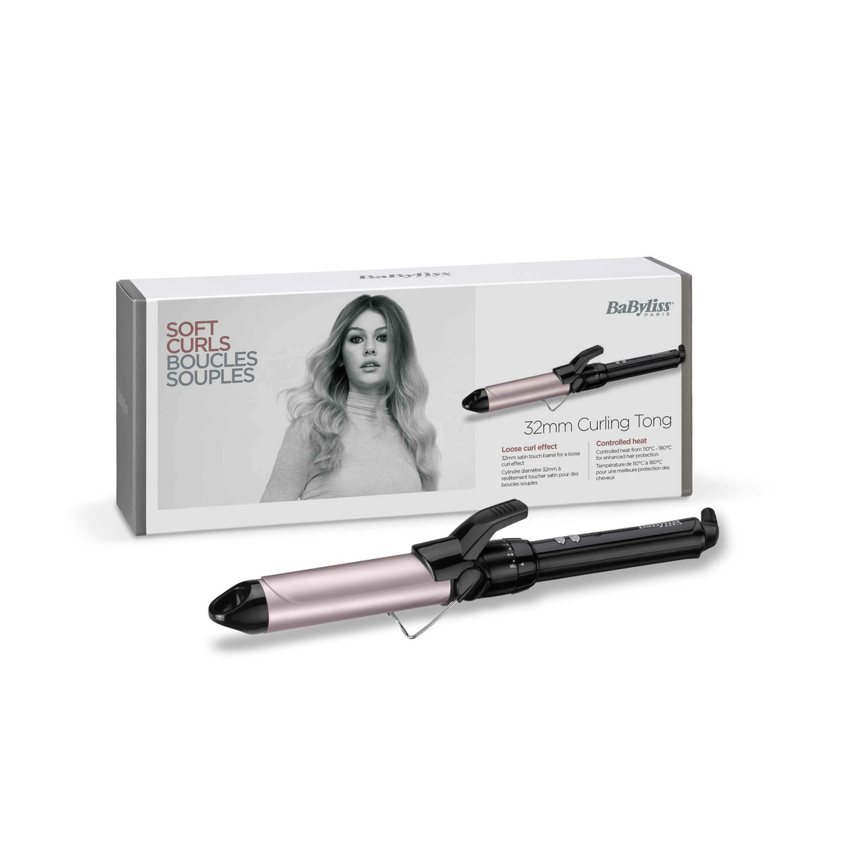 EAN 3030050069433 - BaByliss C332E Utensilio de peinado Rizador de pelo Caliente Negro, Rosa 1,8 m imagen 1