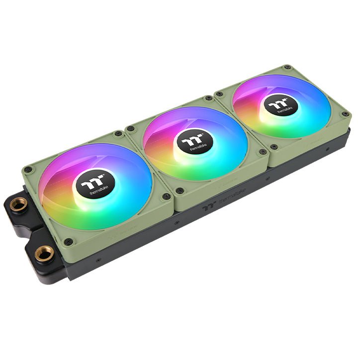 Ventilador Pc Thermaltake Ct120 Ex Reverse Argb Sync De Refrigeración Para Pc, Ventilador Verde Claro, Paquete De 3 Cl-F198-Pl12mg-A