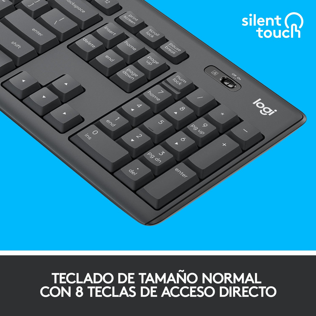 EAN 5099206092419 - Logitech 920-009798 teclado Ratón incluido Oficina RF inalámbrico QWERTY Español Grafito imagen 8