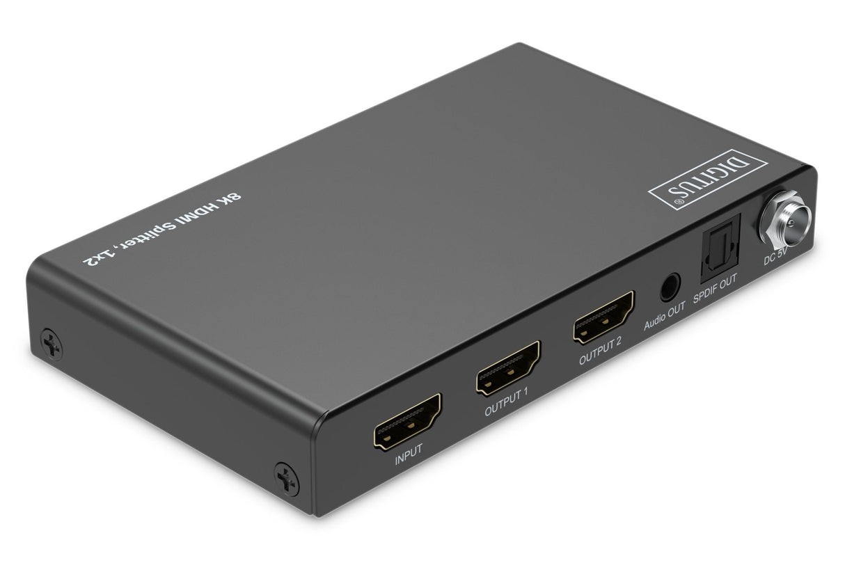 Digitus 1x2 Hdmi Splitter 8k/60hz (4:4:4) Toslink Mereo Edid Control