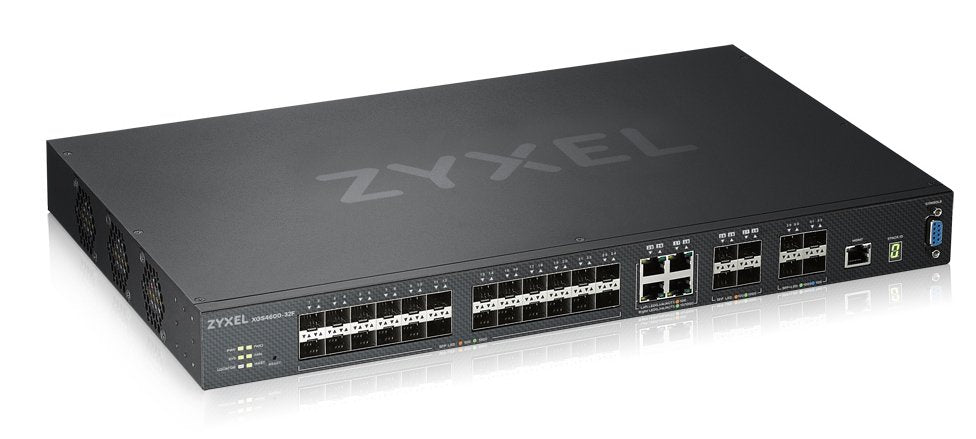Zyxel Xgs4600-32f L3 Managed Switch 24 Port Gig Sfp 4 Dual Pers And 4x10g Sfp+ Stackable Dual Psu
