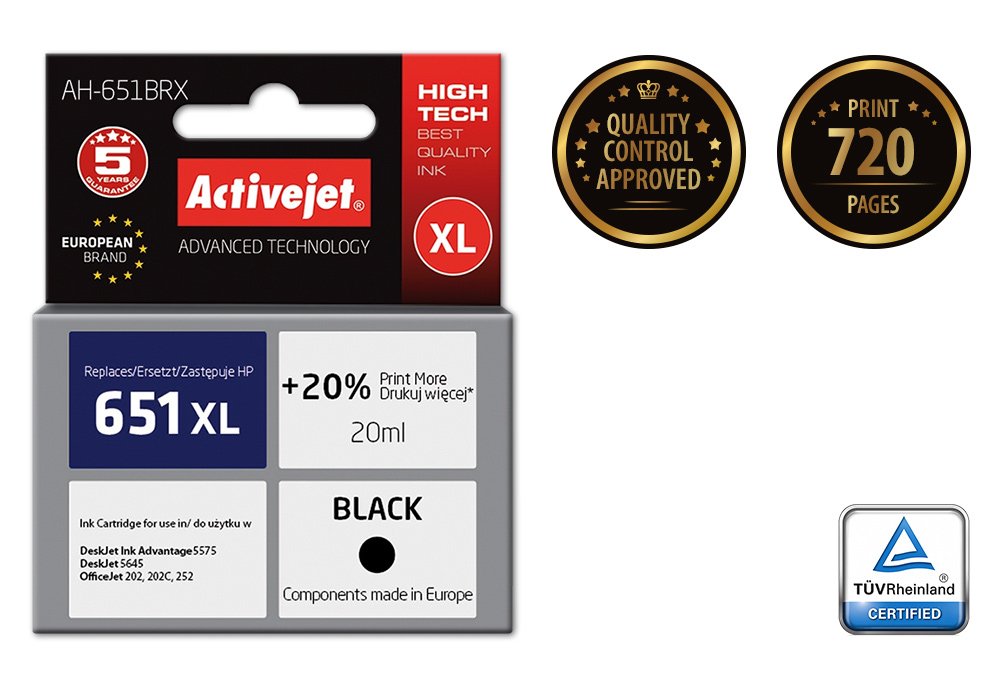EAN 5901443105848 - Activejet AH-651BRX cartucho de tinta 1 pieza(s) Compatible Rendimiento estándar imagen 2
