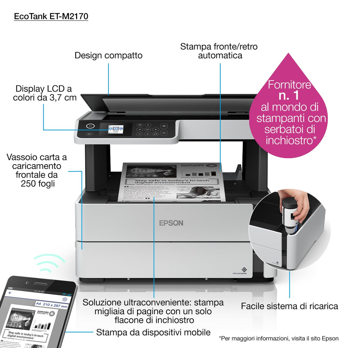 EAN 8715946663494 - Epson EcoTank M2170 Inyección de tinta A4 1200 x 2400 DPI 39 ppm Wifi imagen 12