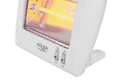 Calefactor Eléctrico Adler Ad 7709 Interior Blanco 800 W De Cuarzo