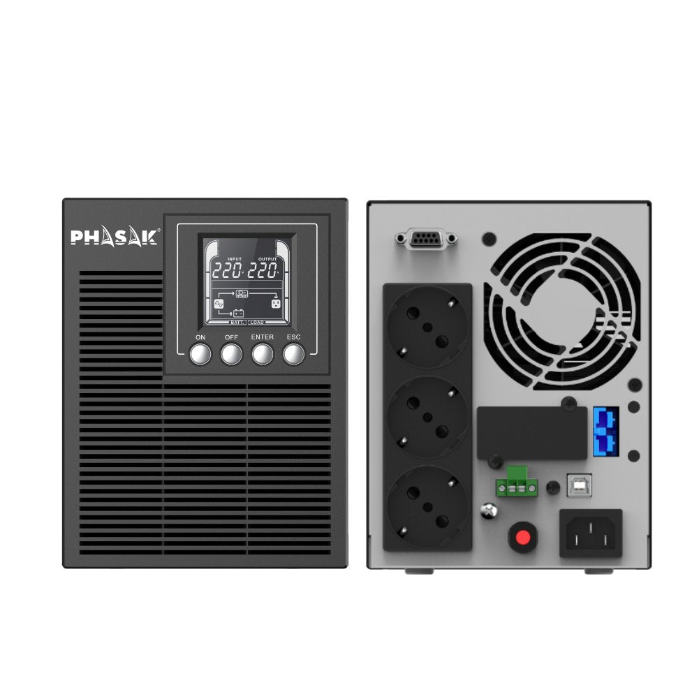 EAN 5605922026999 - Phasak Smart Pro sistema de alimentación ininterrumpida (UPS) Doble conversión (en línea) 1 kVA 900 W 3 s imagen 2