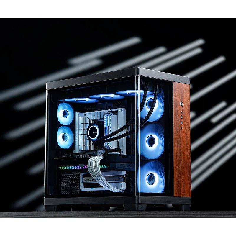 Caja Atx Jonsbo Tk-4 Wood Cristal Templado Negro